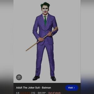 Mens joker costume size M